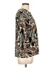 Emily Daniels Animal Print Brown 3/4 Sleeve Blouse Size L - photo 4