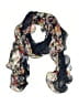 Chaps 100% Polyester Floral Black Blue Scarf One size - photo 1