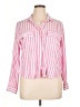 BeachLunchLounge Stripes Pink Long Sleeve Blouse Size XL - photo 1
