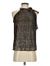 Nicole Miller Silver Sleeveless Blouse Size S - photo 1