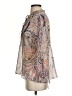 Future Vintage 100% Polyester Paisley Gray Long Sleeve Blouse Size S - photo 5