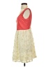 Ark & Co. 100% Polyester Color Block Floral Orange Cocktail Dress Size S - photo 5