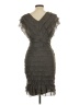Max Studio Metallic Gray Cocktail Dress Size L - photo 2