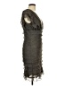Max Studio Metallic Gray Cocktail Dress Size L - photo 4