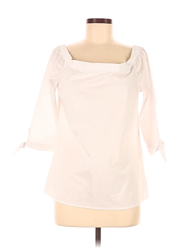 Pre-owned Cupio 3/4 Sleeve Blouse In Ivory