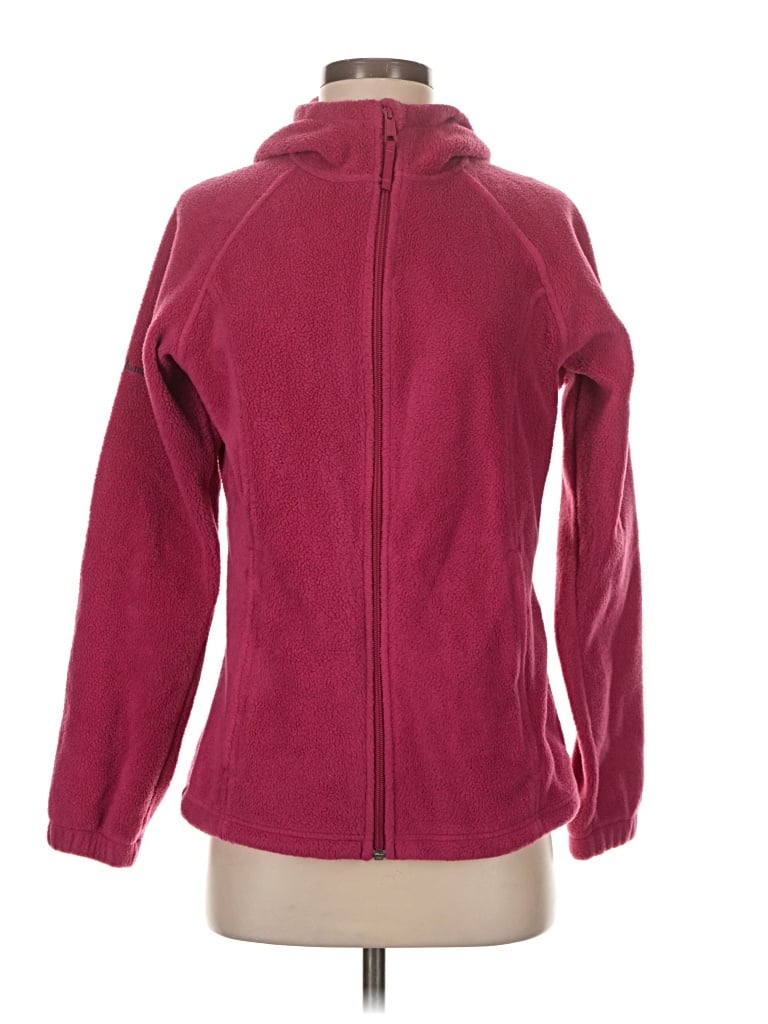 Pre-owned Columbia Fleece Jacket In Burgundy