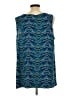 Catherines Blue Sleeveless Blouse Size 1X - photo 2
