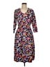 Joules Floral Multi Color Blue Casual Dress Size 8 - photo 1