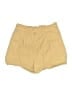 Shein 100% Cotton Solid Yellow Khaki Shorts Size L - photo 2