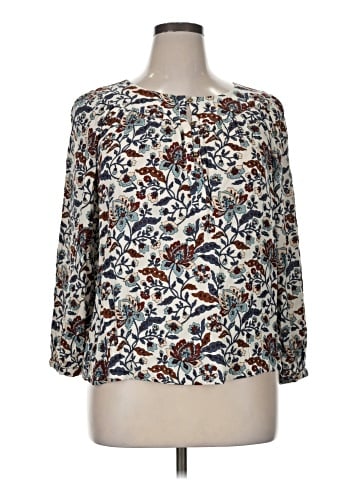 Garnet Hill 3/4 Sleeve Blouse (view 1)