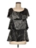 Spense Black Short Sleeve Blouse Size M - photo 1