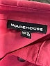 Warehouse Pink Burgundy 3/4 Sleeve Button-Down Shirt Size UK 12 / US 8 - photo 7