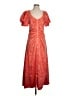 Cinq à Sept 100% Polyester Paisley Orange Casual Dress Size 4 - photo 1