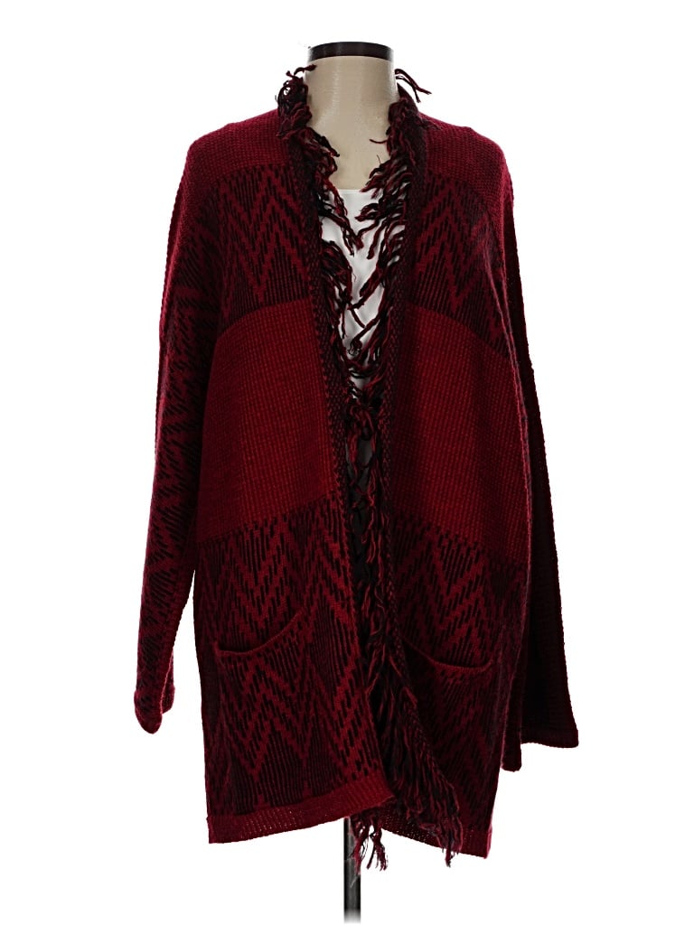 Pre-owned Marella Cardigan Sweater In Burgundy