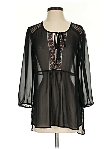 Black Rainn 3/4 Sleeve Blouse (view 1)