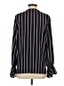 Three Eighty Two 100% Polyester Stripes Black Long Sleeve Blouse Size S - photo 2