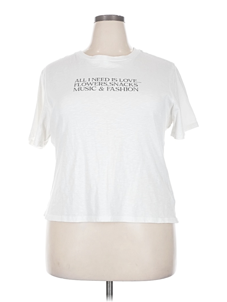 Pre-owned Aerie Short Sleeve T-shirt In White