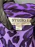 Studio 1 100% Polyester Animal Print Purple 3/4 Sleeve Blouse Size 12 - photo 7