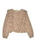 Zara Brown Red Long Sleeve Blouse Size 13 - 14 - photo 1
