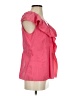 BCBGMAXAZRIA Solid Pink Sleeveless Blouse Size S - photo 4