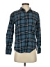 Jack Wills 100% Cotton Plaid Blue Long Sleeve Button-Down Shirt Size 4 - photo 1