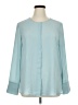 Rose + Olive Teal Long Sleeve Blouse Size XL - photo 1