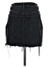 WARP + WEFT Black Denim Skirt Size 2 - photo 2