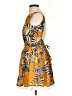 Thakoon Addition 100% Polyester Print Yellow Casual Dress Size 2 - photo 5