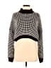 Cloud Ten 100% Acrylic Houndstooth Black Turtleneck Sweater Size M - photo 1