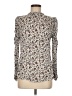 Ann Taylor LOFT 100% Viscose Animal Print Ivory Long Sleeve Blouse Size M - photo 1