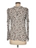 Ann Taylor LOFT 100% Viscose Animal Print Ivory Long Sleeve Blouse Size M - photo 2