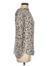 Ann Taylor LOFT 100% Viscose Animal Print Ivory Long Sleeve Blouse Size M - photo 4