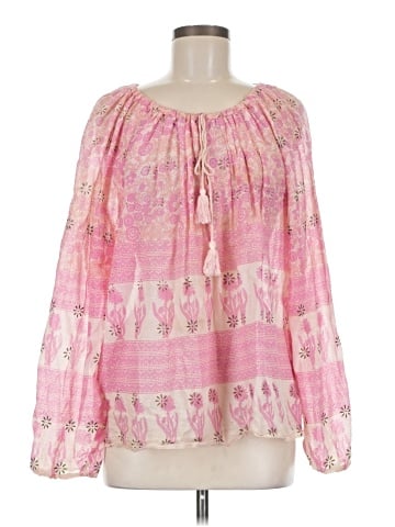 Blue Boheme Long Sleeve Blouse (view 1)