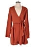 ASOS 100% Polyester Solid Brown Romper Size 8 - photo 1