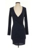 Missguided Metallic Black Blue Cocktail Dress Size 4 - photo 1