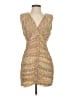 Zara 100% Polyester Tweed Tan Cocktail Dress Size S - photo 1