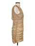 Zara 100% Polyester Tweed Tan Cocktail Dress Size S - photo 4