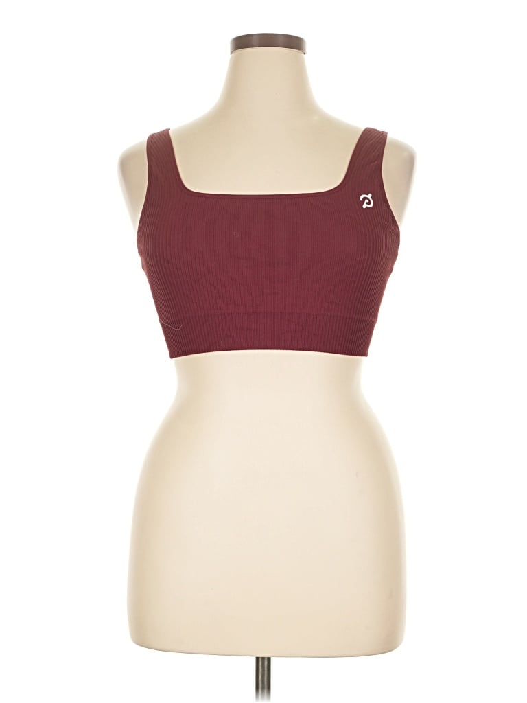 Pre-owned Peloton Sports Bra In Burgundy