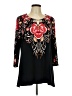 JM Collection Black 3/4 Sleeve T-Shirt Size L - photo 1