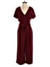 Charles Henry 100% Polyester Solid Burgundy Jumpsuit Size XS - photo 1