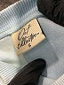 Oat Collective 100% Cotton Solid Blue Pullover Sweater Size S - photo 7