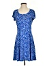 MICHAEL Michael Kors Print Blue Casual Dress Size S - photo 1