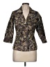 Farinaz Taghavi 100% Polyester Print Brown Blazer Size 6 - photo 1