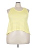 Zyia Active Solid Stripes Yellow Tank Top Size 3X - photo 1