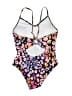 Unbranded Floral Purple One Piece Swimsuit Size M (estimated) - photo 2