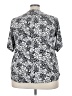 Anne Klein Print Gray Short Sleeve Blouse Size 3X - photo 2