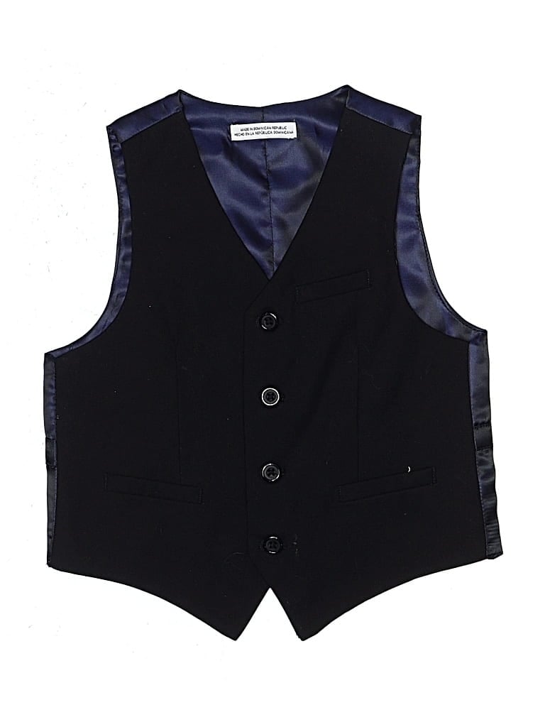 Pre-owned Izod Kids' Tuxedo Vest In Black
