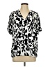 Well Worn 100% Viscose Ivory Short Sleeve Blouse Size L - photo 1