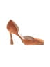 BEAUTIISOLES Color Block Orange Tan Heels Size 7 1/2 - photo 1