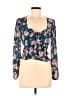 Intermix 100% Silk Teal Long Sleeve Silk Top Size 6 - photo 1